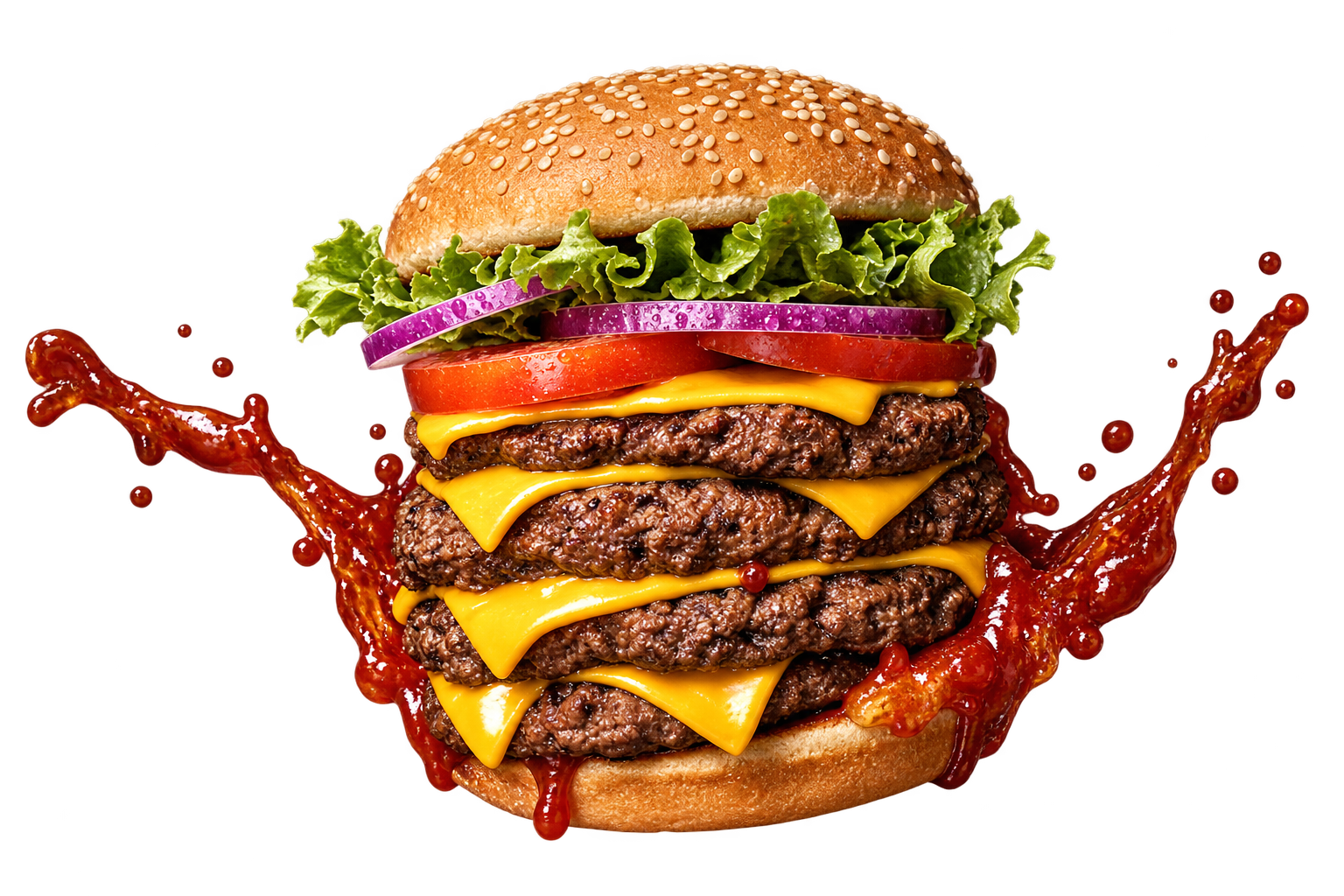 Le smash burger signature de Chez So, généreux et juteux